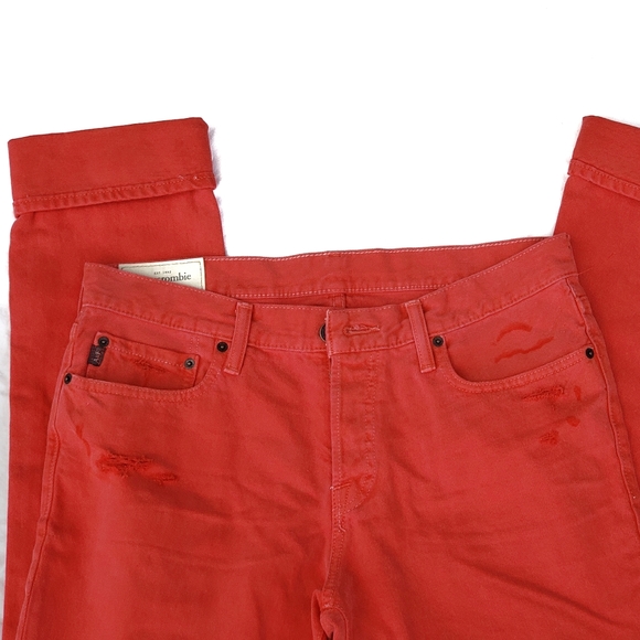 Abercrombie & Fitch Other - Abercrombie and Fitch Men's Red Button Jeans